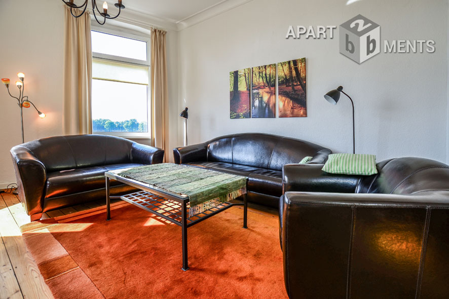 Möblierte 4-Zimmer-Wohnung in Köln-Mülheim mit Panoramablick auf den Rhein