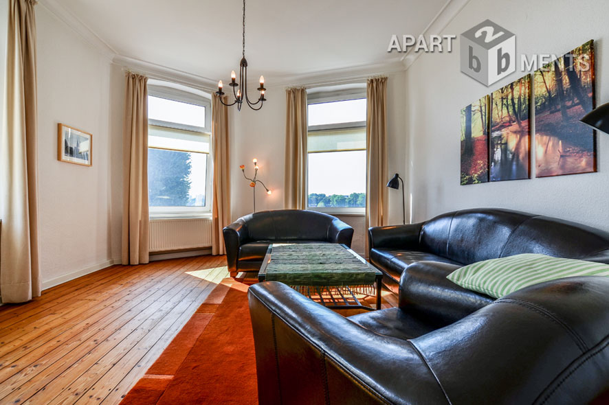 Möblierte 4-Zimmer-Wohnung in Köln-Mülheim mit Panoramablick auf den Rhein