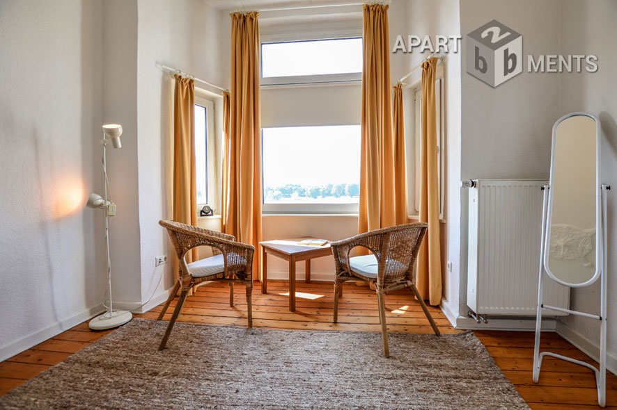 Möblierte 4-Zimmer-Wohnung in Köln-Mülheim mit Panoramablick auf den Rhein