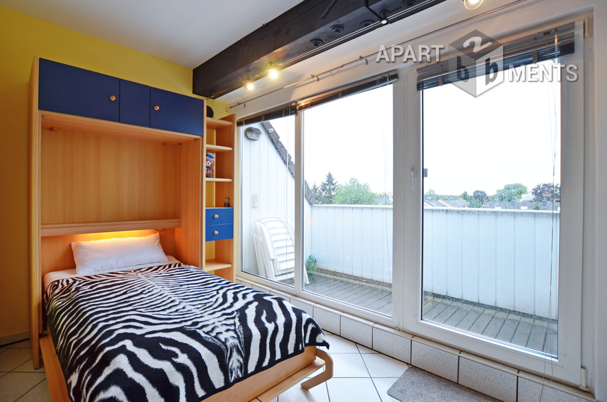 Modernly furnished open-plan apartment in Cologne-Urbach