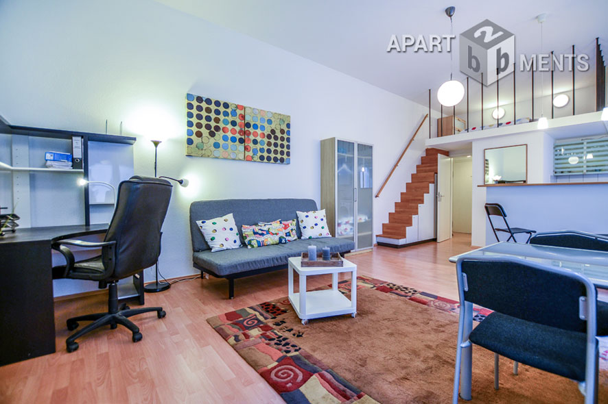 Modern möbliertes Apartment mit Empore in Köln-Neustadt-Nord