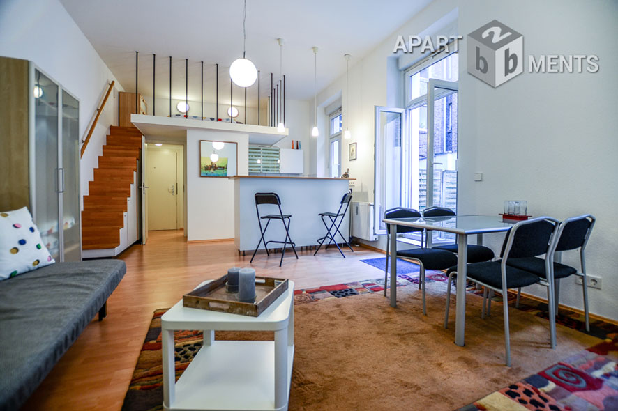 Modern möbliertes Apartment mit Empore in Köln-Neustadt-Nord