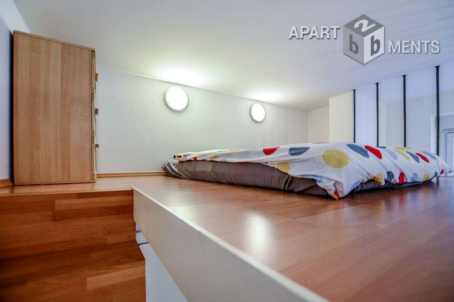 Modern möbliertes Apartment mit Empore in Köln-Neustadt-Nord