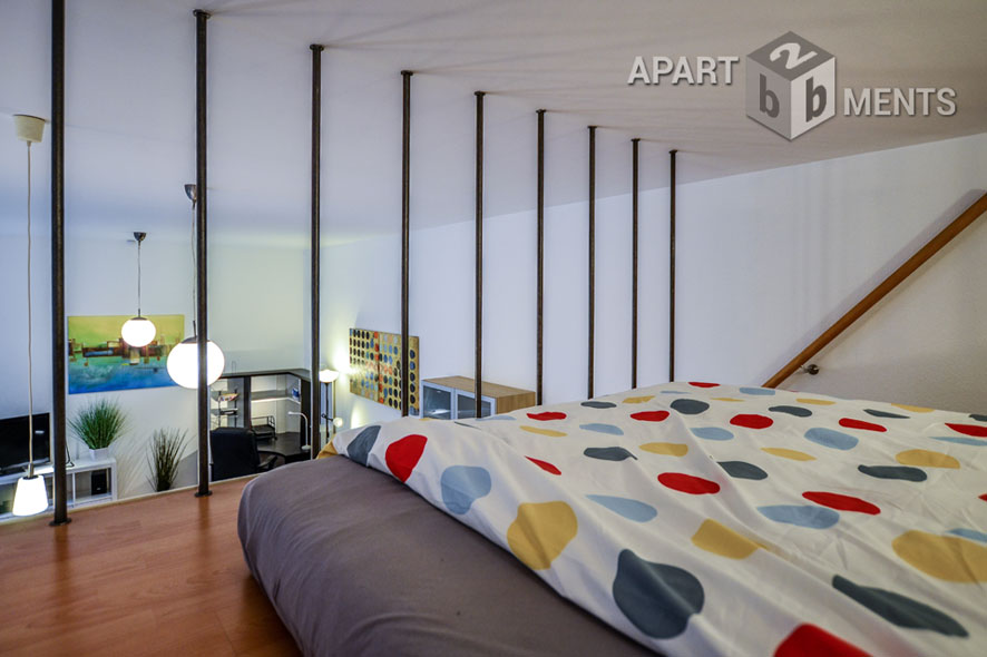 Modern möbliertes Apartment mit Empore in Köln-Neustadt-Nord