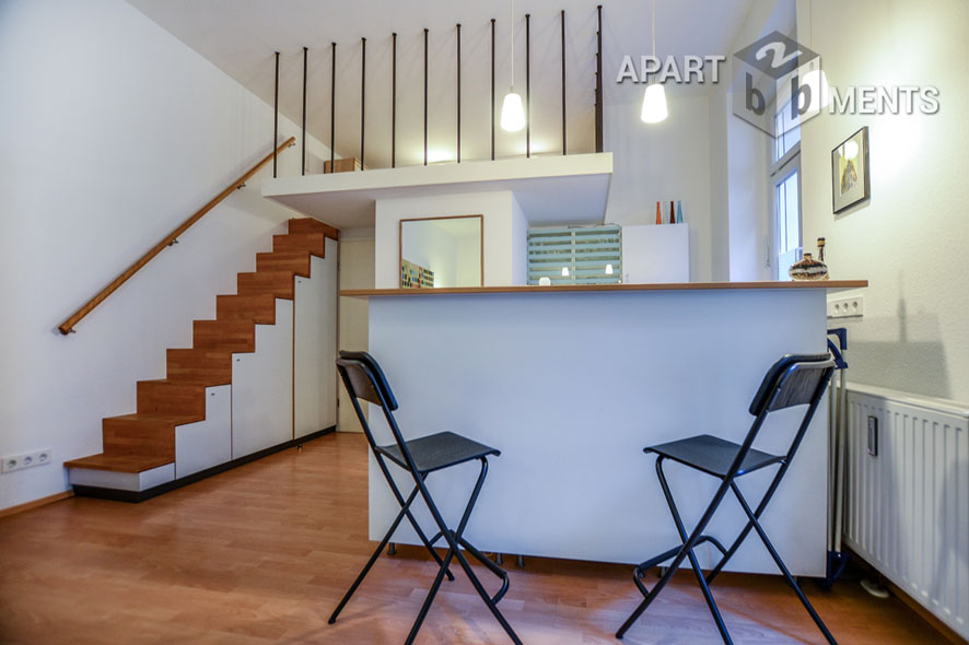 Modern möbliertes Apartment mit Empore in Köln-Neustadt-Nord