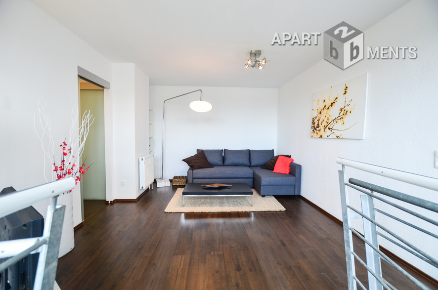 Modern furnished maisonette apartment with roof terrace in Cologne-Neustadt-Süd
