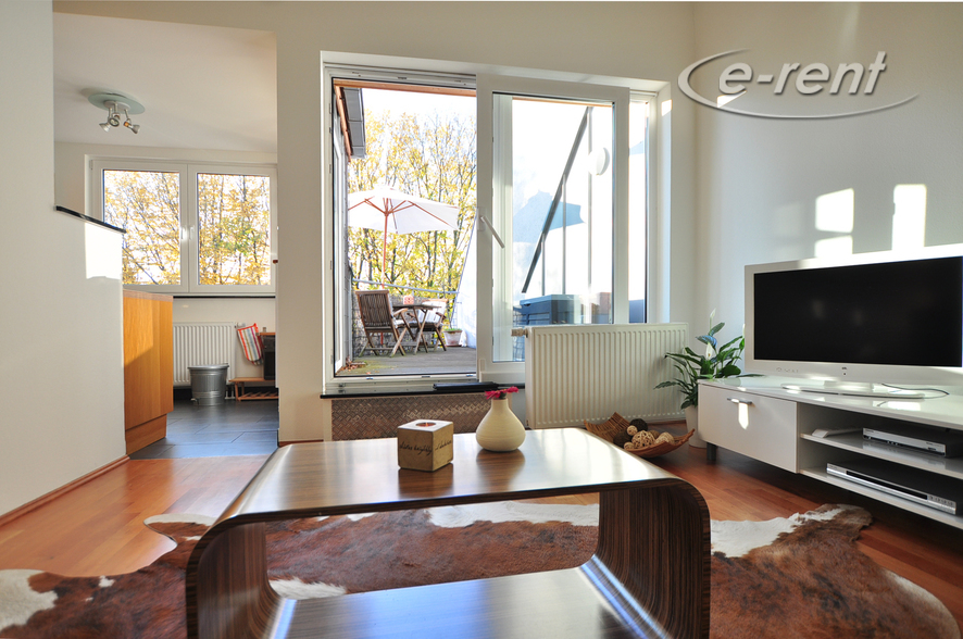Bright modern furnished roof terrace apartment in Cologne-Nippes