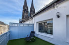 High-quality furnished 3-room penthouse with roof terrace in Cologne-Altstadt-North