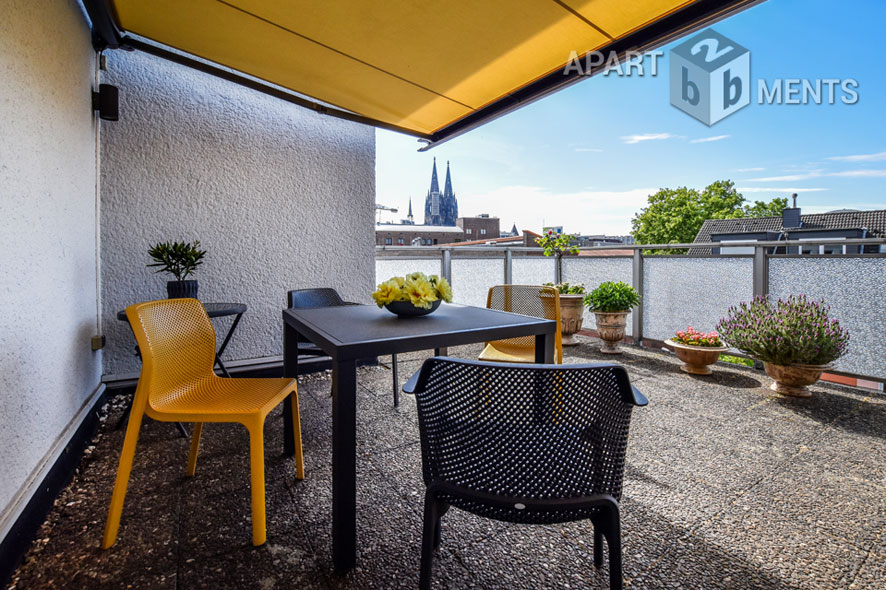 Furnished  one and a half room apartment with a separate kitchen in Cologne-Altstadt-Nord