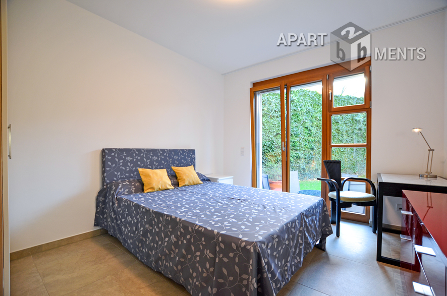 Modern furnished apartment with terrace and garden in Cologne-Altstadt-Nord in the Gereonsviertel district