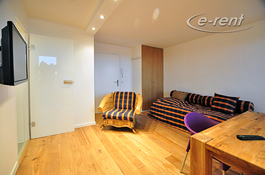 Modern and furnished apartment with large balcony in central location in Cologne-Deutz