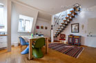 Loft-like furnished maisonette with panoramic view in Cologne-Neustadt-Nord