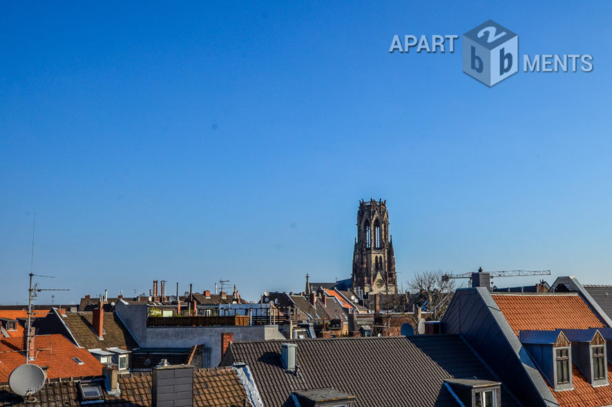 Loftartige möblierte Maisonette mit Panoramablick in Köln-Neustadt-Nord