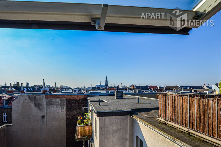 Loftartige möblierte Maisonette mit Panoramablick in Köln-Neustadt-Nord