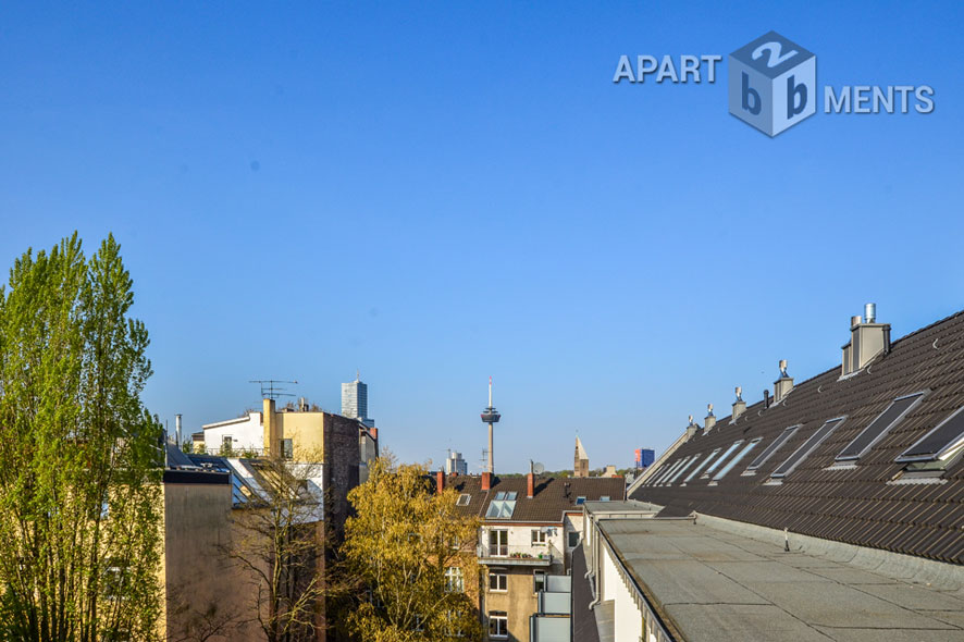 Loft-like furnished maisonette with panoramic view in Cologne-Neustadt-Nord