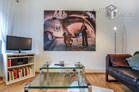 First-class furnished old building apartment in the heart of Cologne-Deutz