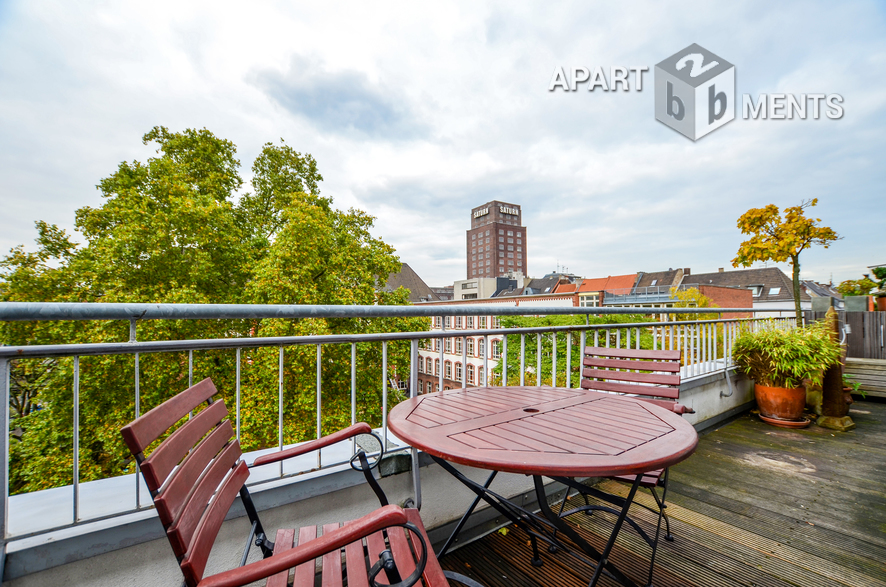 Luxuriös möbliertes Penthouse mit Loftcharakter in Köln-Altstadt-Nord