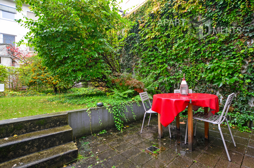Modern möbliertes Apartment mit Garten und Terrasse in Köln-Altstadt-Nord