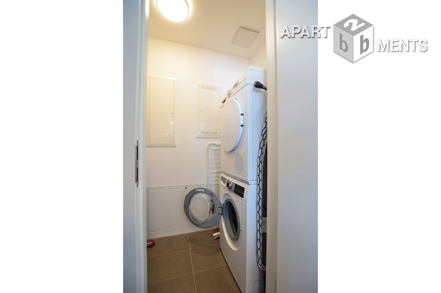Möblierte klimatisierte Wohnung in einer außergewöhnlichen Wohnanlage in Köln-Altstadt-Nord