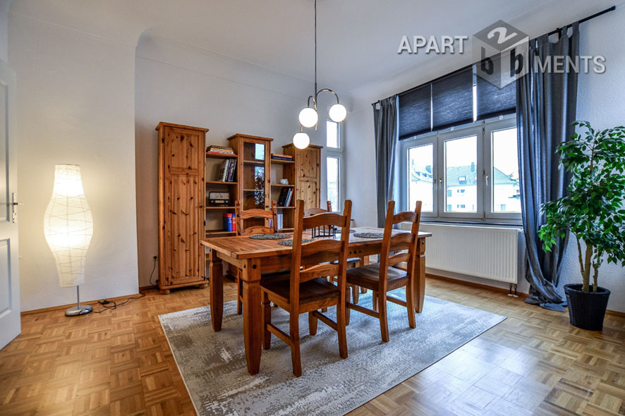 Furnished high quality 4-room-apartment with 2 bedrooms in Cologne-Niehl