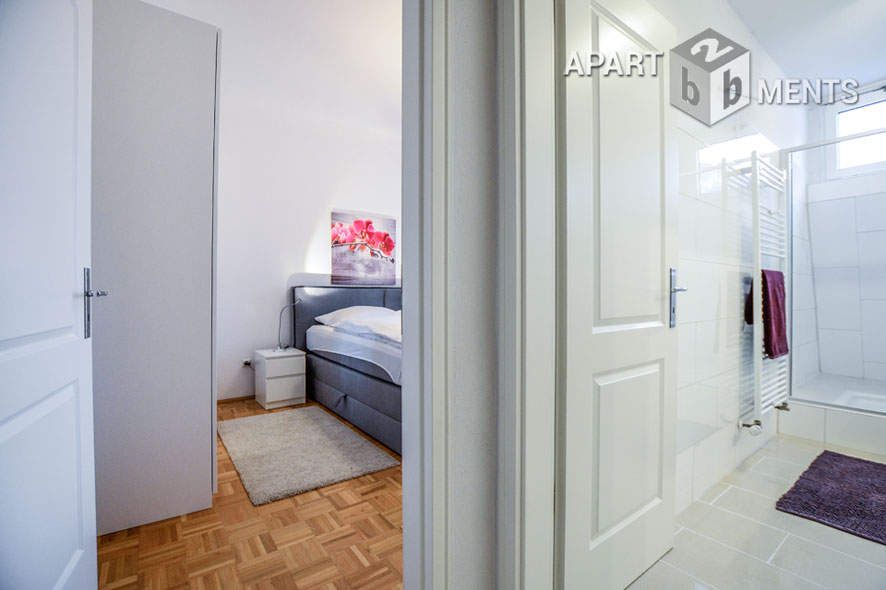 Furnished high quality 4-room-apartment with 2 bedrooms in Cologne-Niehl