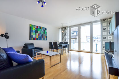 Exclusively furnished apartment with two balconies in Cologne-Altstadt-Süd