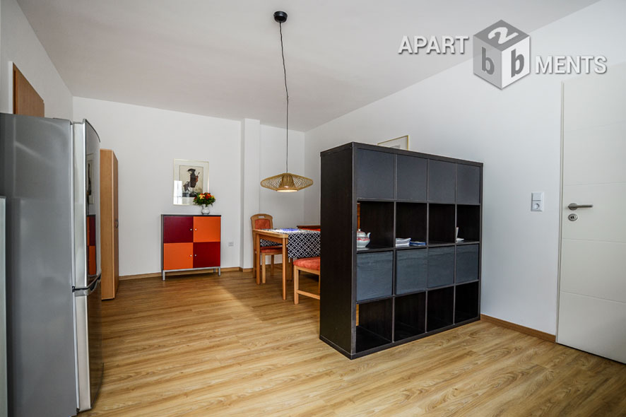 Modern furnished apartment with large roof terrace in Cologne-Altstadt-Nord