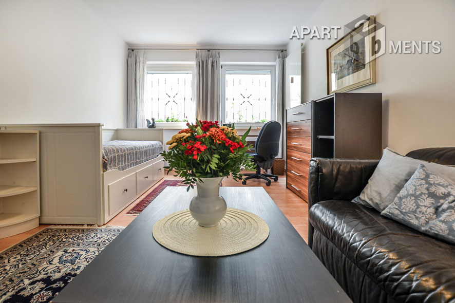 Modern furnished apartment with large roof terrace in Cologne-Altstadt-Nord