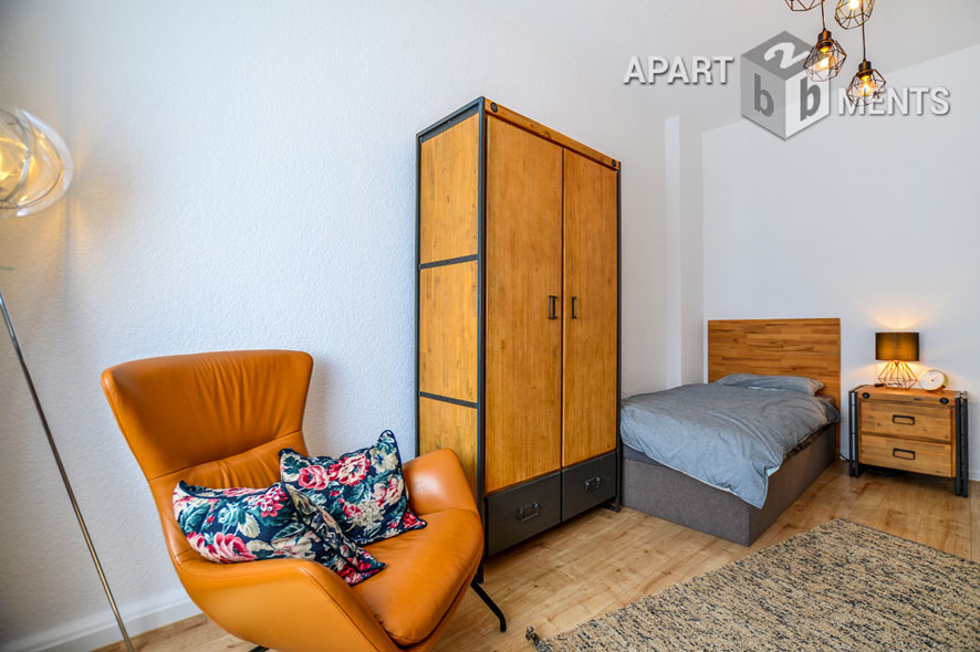 Modern furnished apartment with garden usage in Cologne-Dellbrück