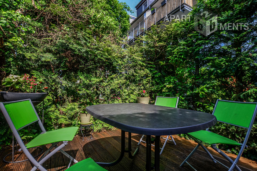 Möblierte Wohnung mit Garten in zentraler Lage in Köln-Altstadt-Süd