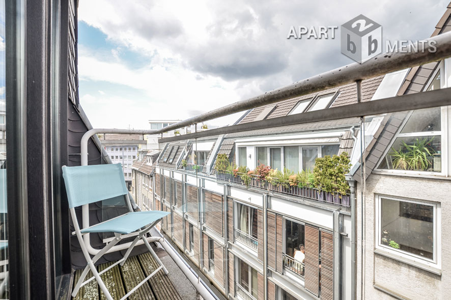 Modern möblierte Wohnung in bester Citylage mit großer Dachterrasse in Köln Altstadt-Nord
