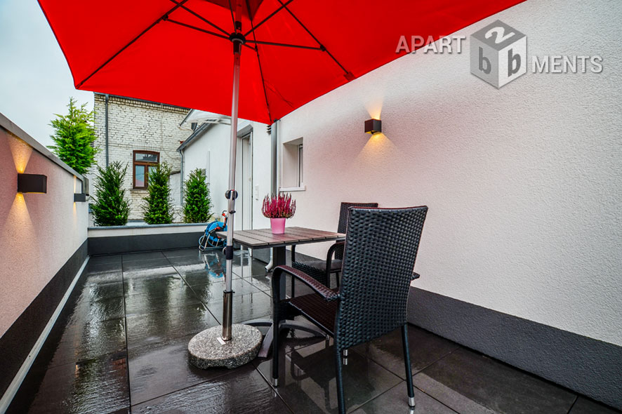 Modern und hochwertig möblierte Wohnung mit Sonnenterrasse in Köln-Niehl