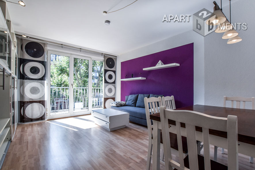 Möblierte 3-Zimmer-Wohnung mit PKW-Stellplatz und 2 Balkonen in Köln-Neustadt-Nord