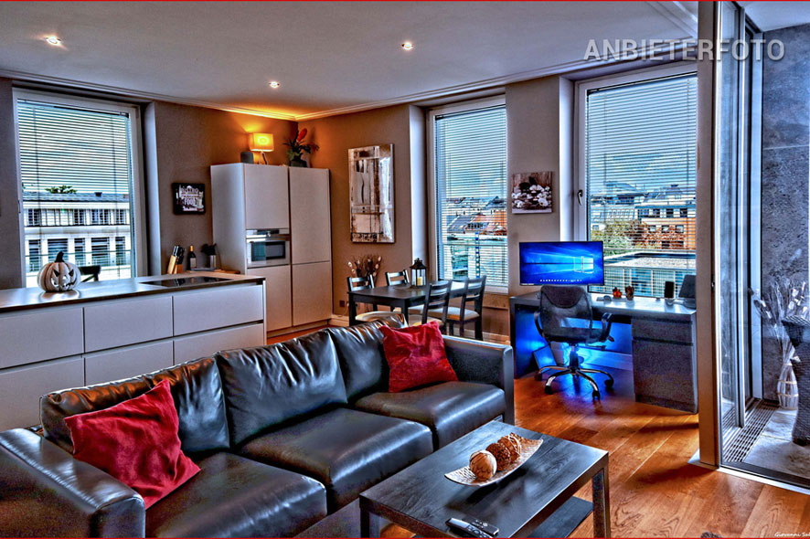 Möbliertes 2 Zimmer-Luxus-Smart-Home mit Loggia im Gerlingtower im Gerlingquartier in Köln-Altstadt-Nord