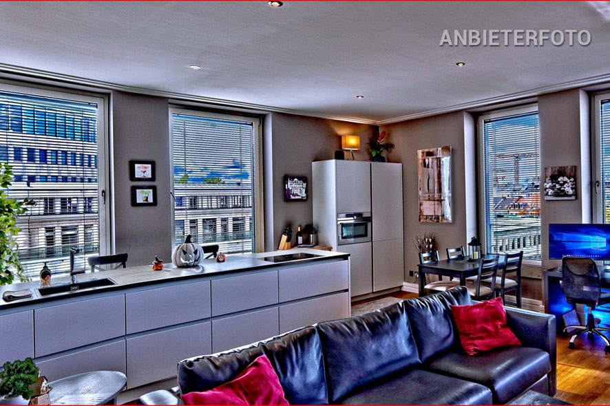 Möbliertes 2 Zimmer-Luxus-Smart-Home mit Loggia im Gerlingtower im Gerlingquartier in Köln-Altstadt-Nord