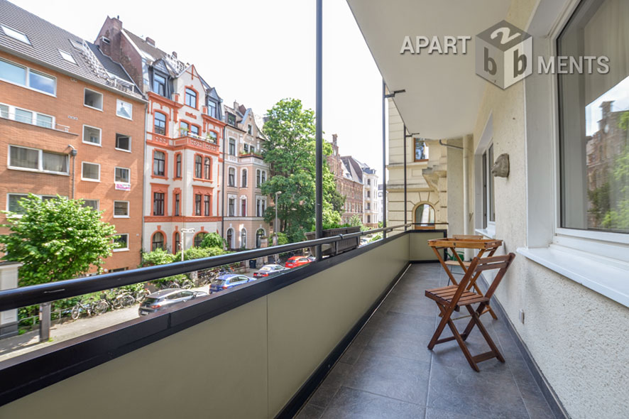 Furnished apartment with  2 balconies in Cologne-Neustadt-South