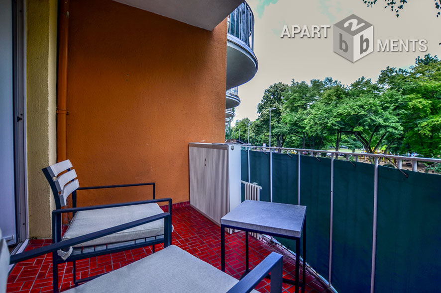 Exclusively furnished 2-room apartment in Cologne-Neustadt-North with balcony