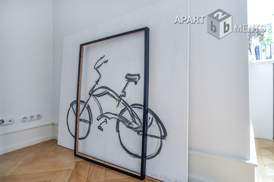 Furnished old building flat with elevator at Volksgarten in Cologne Neustadt-Süd