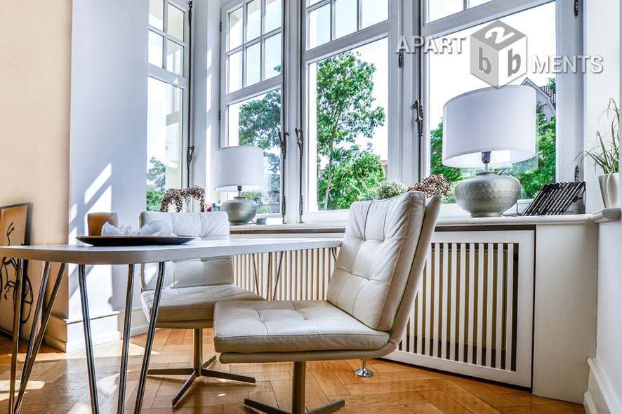 Furnished old building flat with elevator at Volksgarten in Cologne Neustadt-Süd
