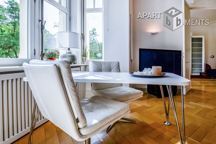 Furnished old building flat with elevator at Volksgarten in Cologne Neustadt-Süd