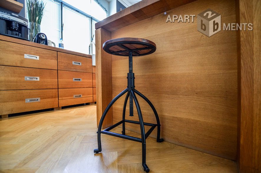 Furnished old building flat with elevator at Volksgarten in Cologne Neustadt-Süd