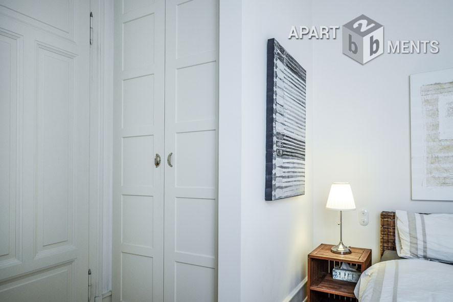 Furnished old building flat with elevator at Volksgarten in Cologne Neustadt-Süd