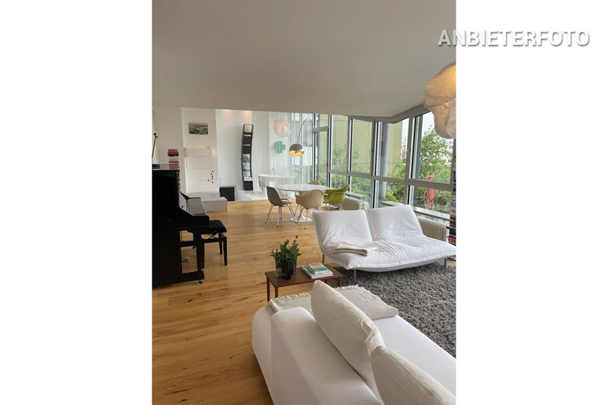 Furnished loft flat with Dom view terrace in Cologne-Neustadt-North on the Rhine
