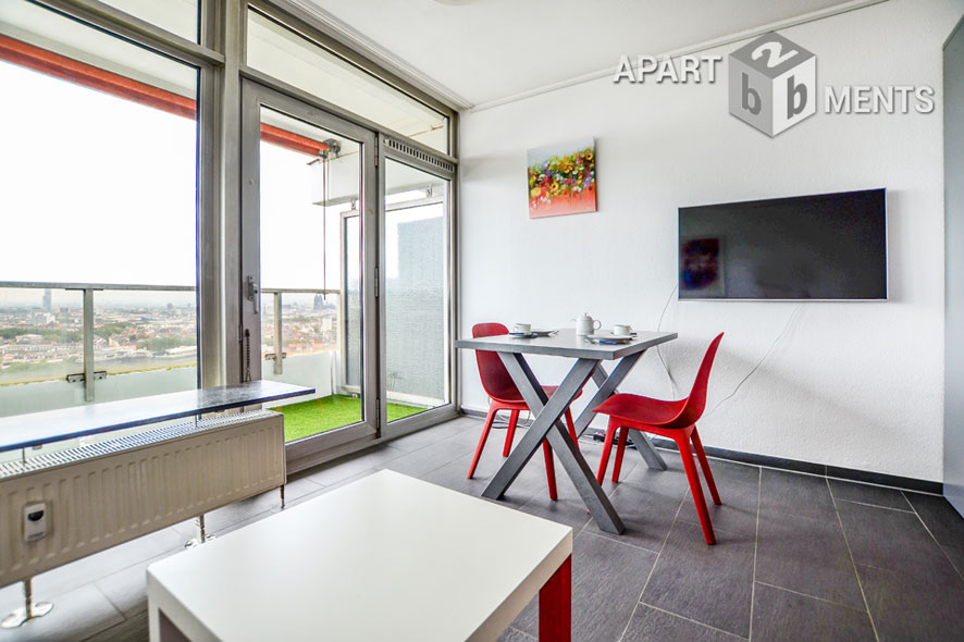 Zweckmäßig modern möbliertes Apartment in Köln-Sülz in Uninähe mit Balkon