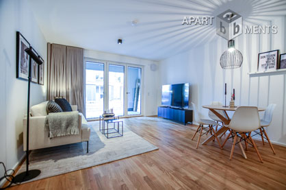 Luxuriously furnished apartment in Cologne Neu-Ehrenfeld with loggia and private garden