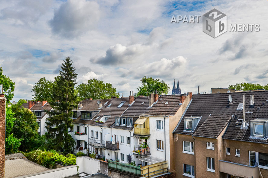 Möblierte 3-Zimmer-Luxus-Wohnung in 1a-Lage gegenüber der Wolkenburg in Köln-Altstadt-Süd