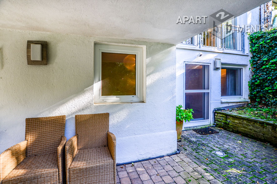 Furnished apartment on the garden floor in Cologne-Marienburg