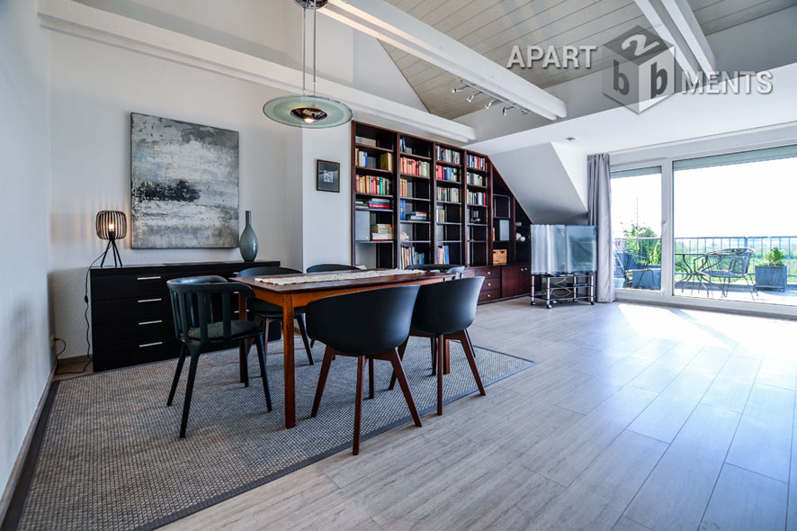 Möblierte Maisonette mit Dachterrasse im Blumenviertel in Hürth