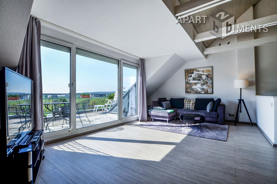 Möblierte Maisonette mit Dachterrasse im Blumenviertel in Hürth