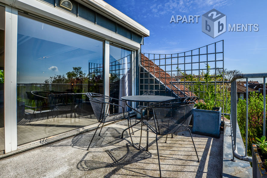 Möblierte Maisonette mit Dachterrasse im Blumenviertel in Hürth